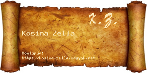 Kosina Zella névjegykártya